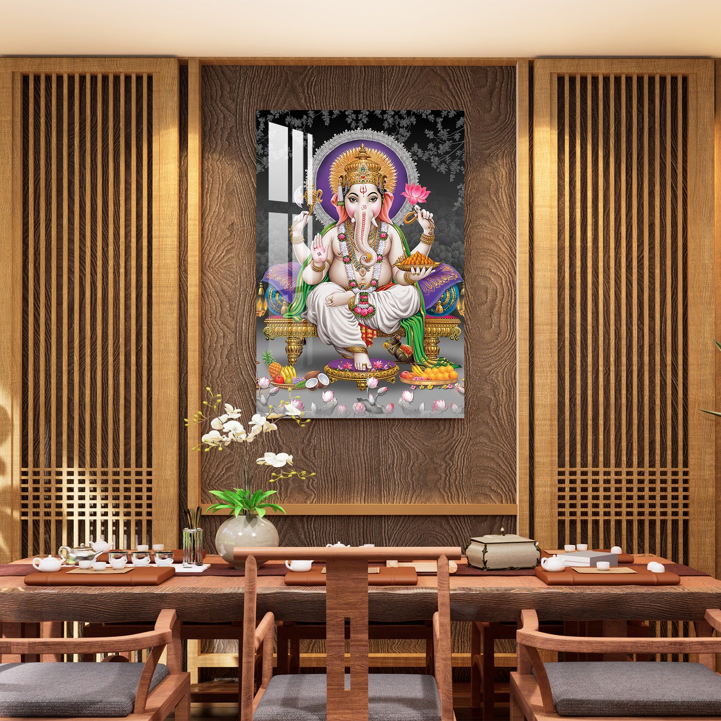 Modakpriye Ganpati Acrylic Wall Art