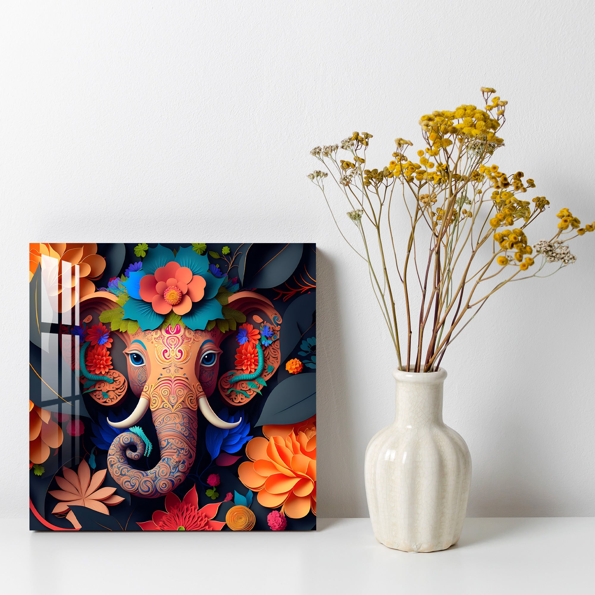 Unique & Decorated Ganesha Acrylic Wall Art