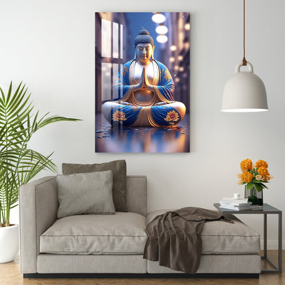 Worshiping Buddha Acrylic Wall Art