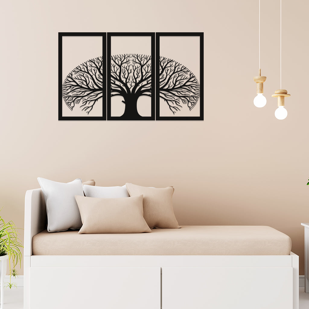 Superb Tree In Frame Metal Wall Art