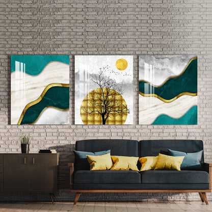 Sunny Morning Acrylic Wall Art (Set of 3)