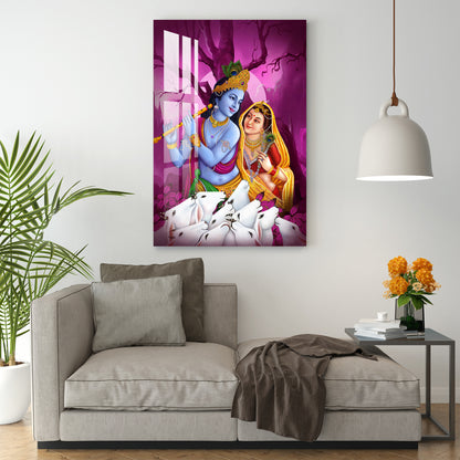 Radha Krishna in Gokul Acrylic Wall Art