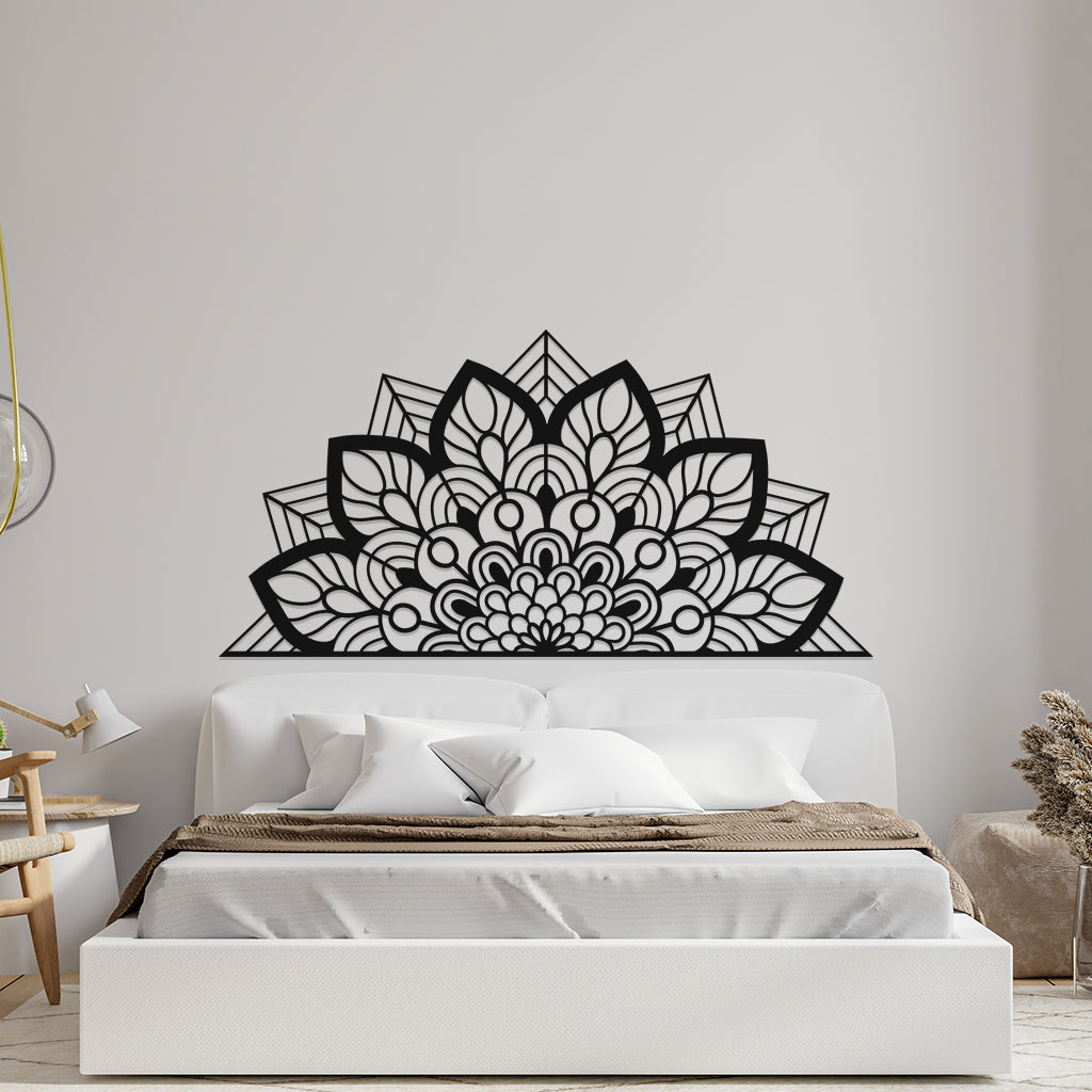 Flower with Border Metal Wall Art