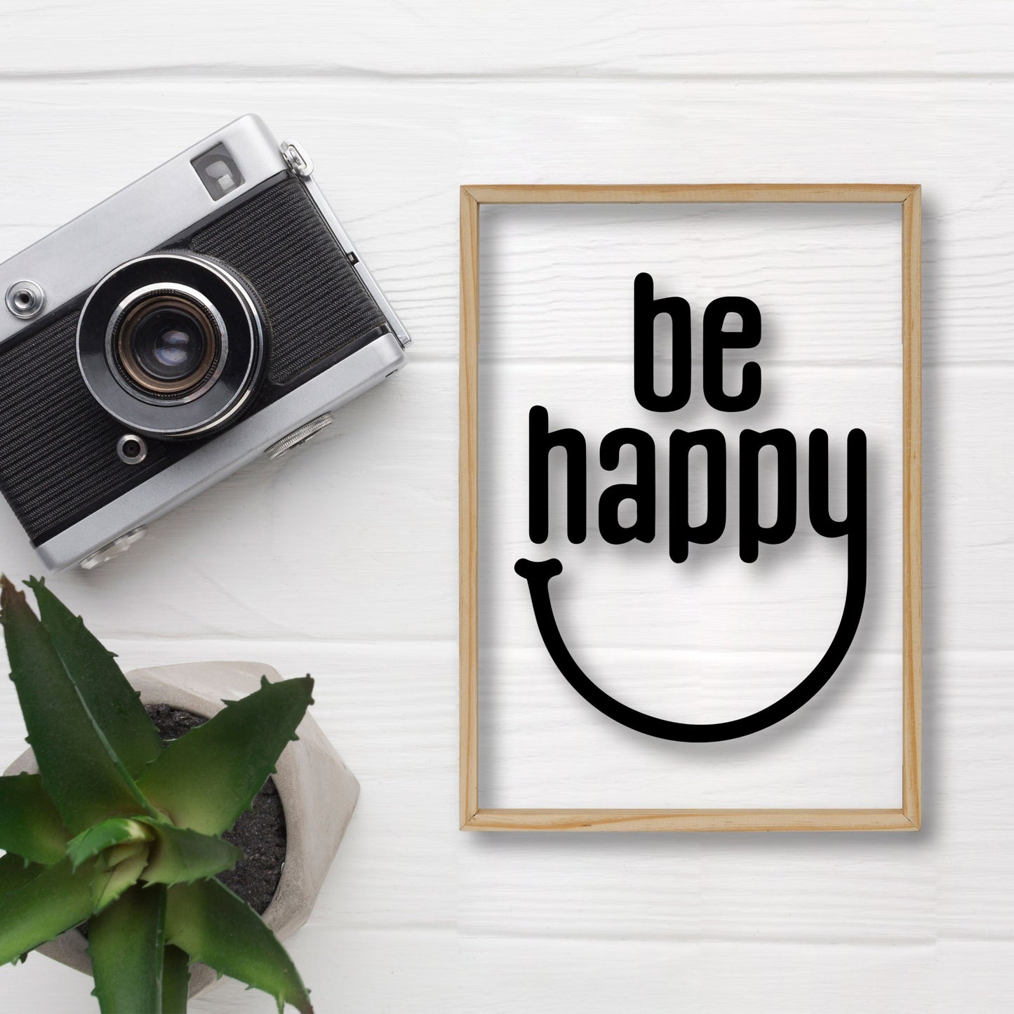 Be Happy Acrylic Frame