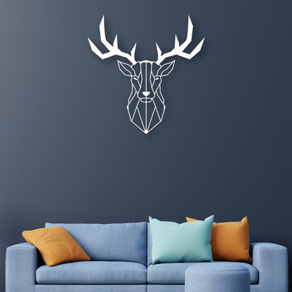 Elegant Deer Head Metal Wall Art