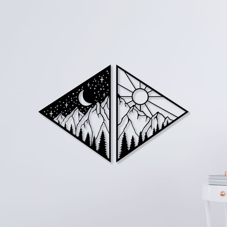 Sun And Moon Metal Wall Art