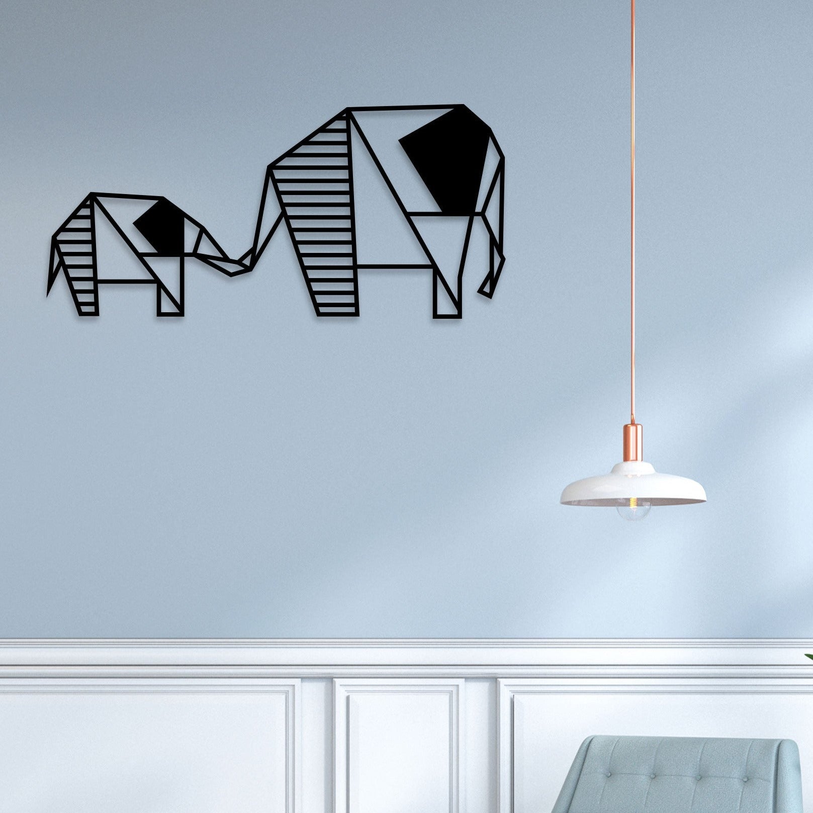 Elephant Family Metal Wall Art 