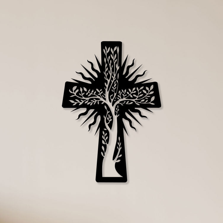 Christian Cross Symbol Metal Wall Art