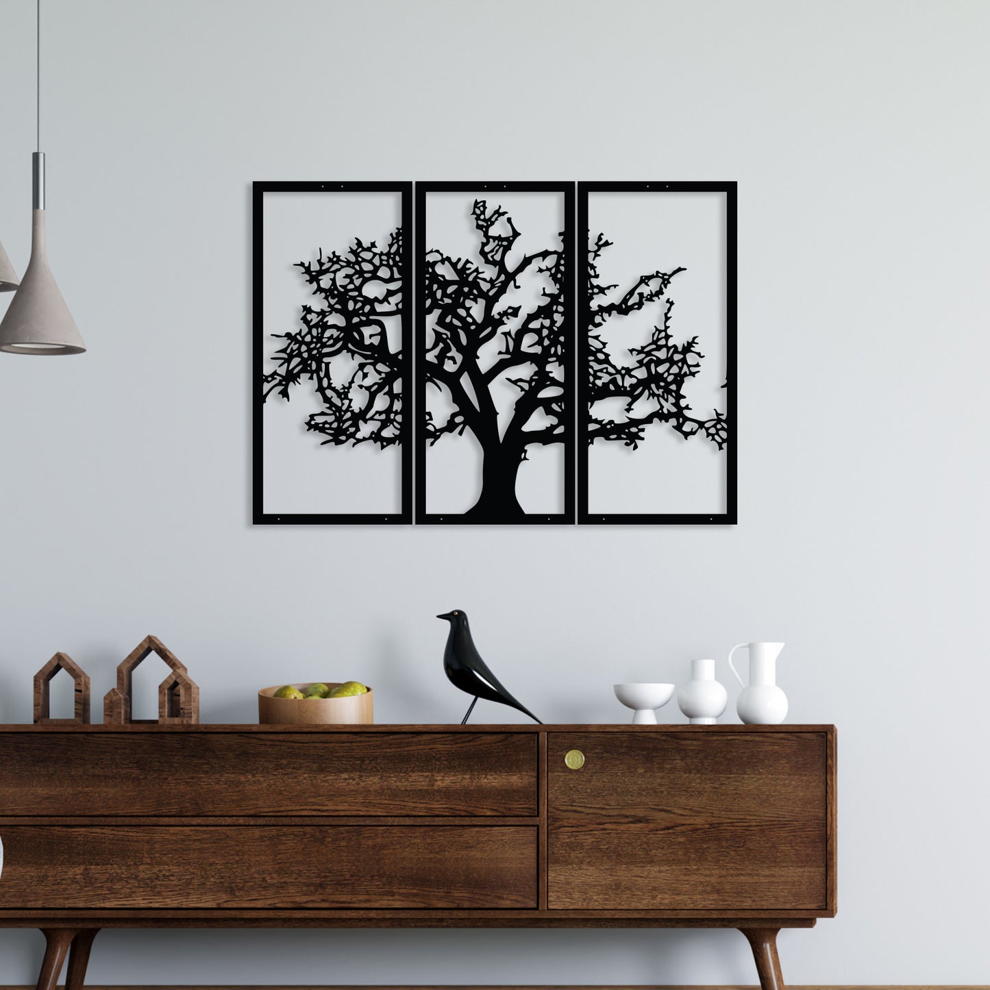 Elegant Tree Metal Wall Art ( Set of 3 Piece)