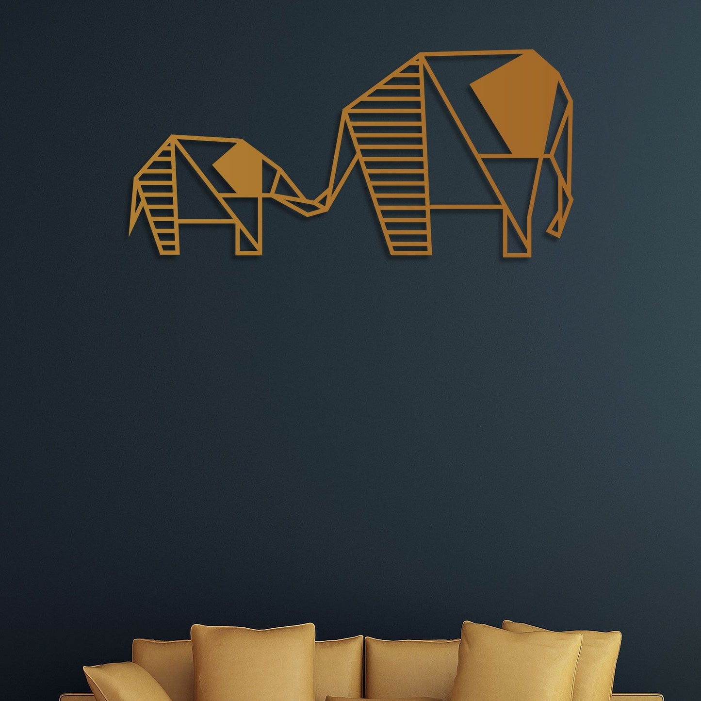 Elephant Family Metal Wall Art 4