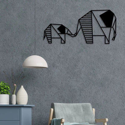 Elephant Family Metal Wall Art 5