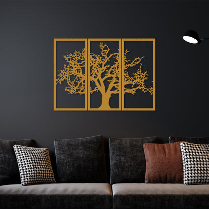 Elegant Tree Metal Wall Art ( Set of 3 Piece)