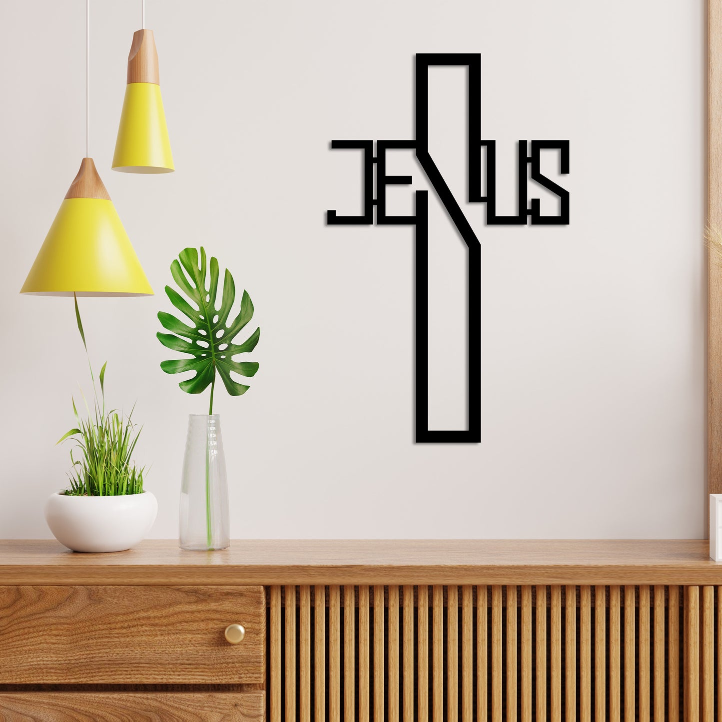 Jesus Cross Metal Wall Art