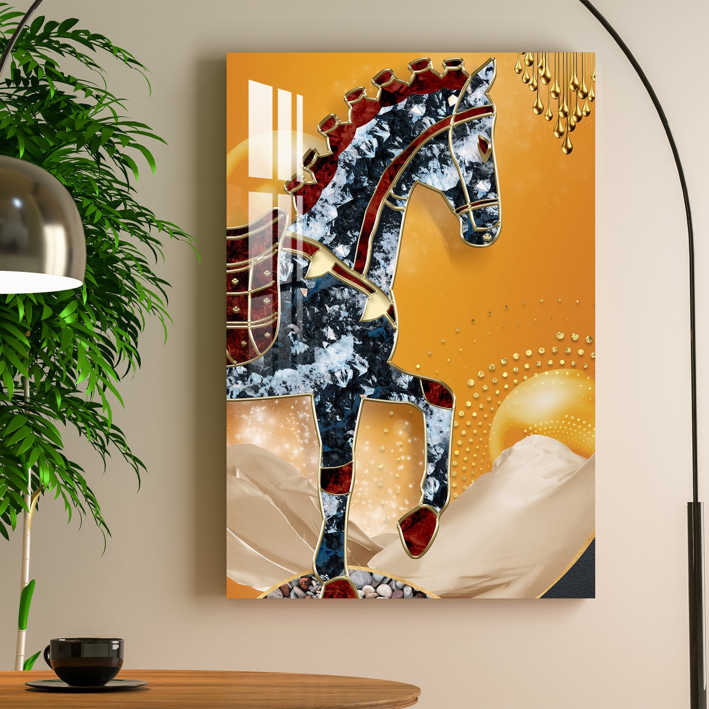 Decorated Horse Acrylic Wall Art