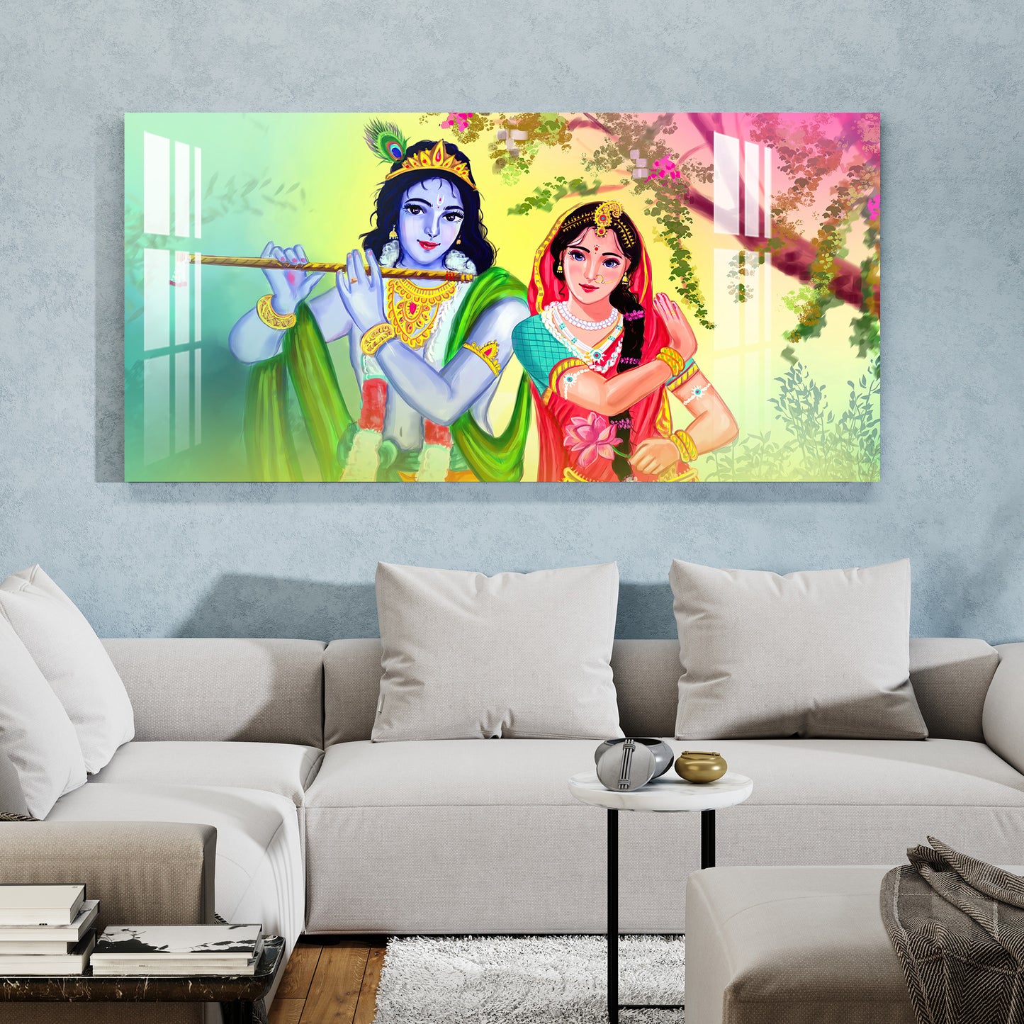 Beautiful Radha Krishna Acrylic Wall Art