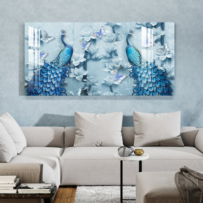 Peacocks & Butterflies Acrylic Wall Art