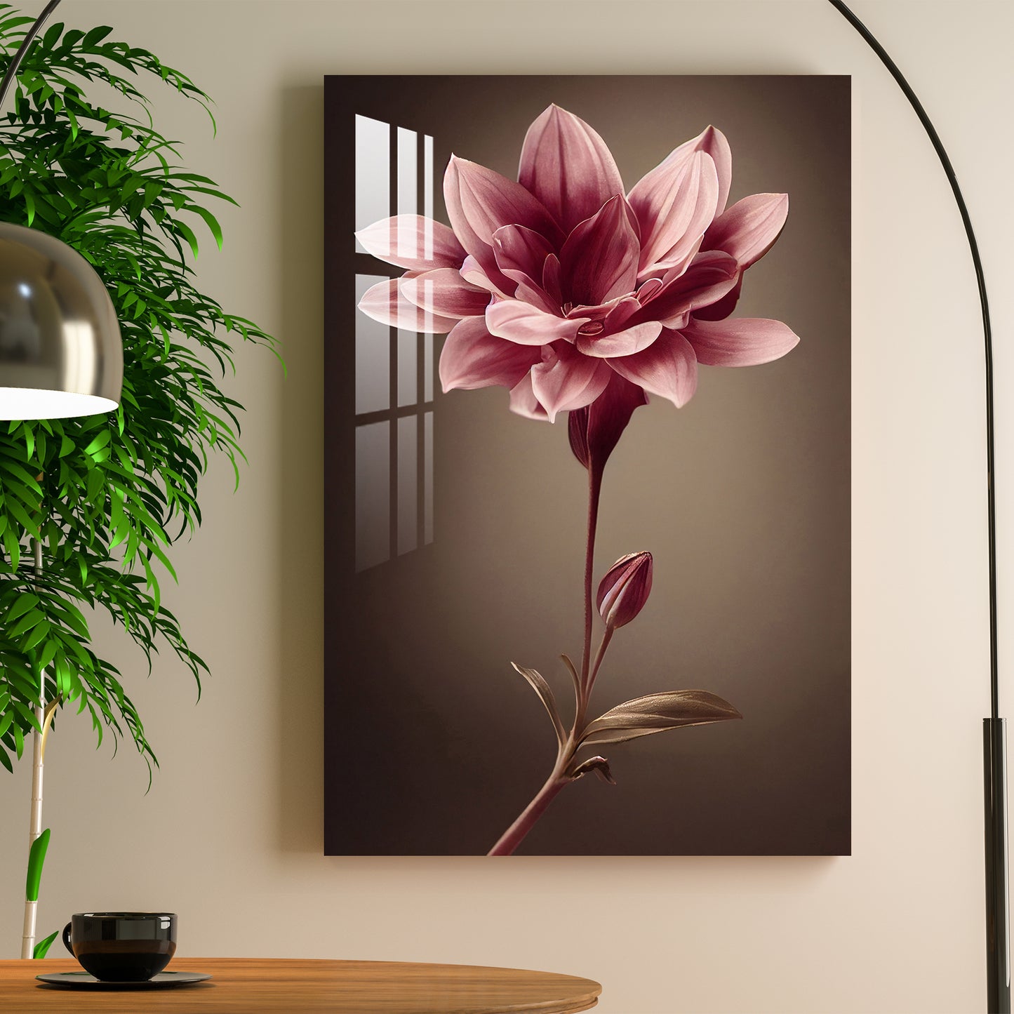 Fascinating Lotus Acrylic Wall Art