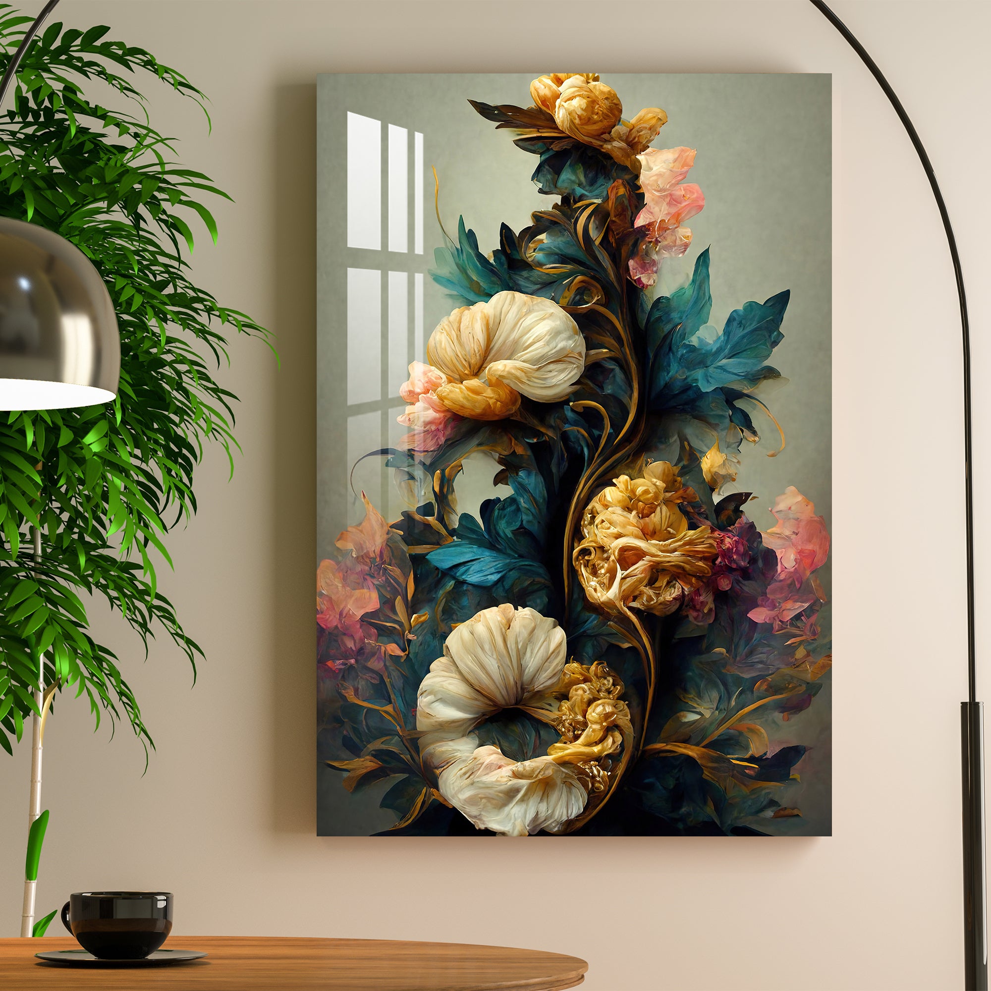 Winter Flowers Acrylic Wall Art