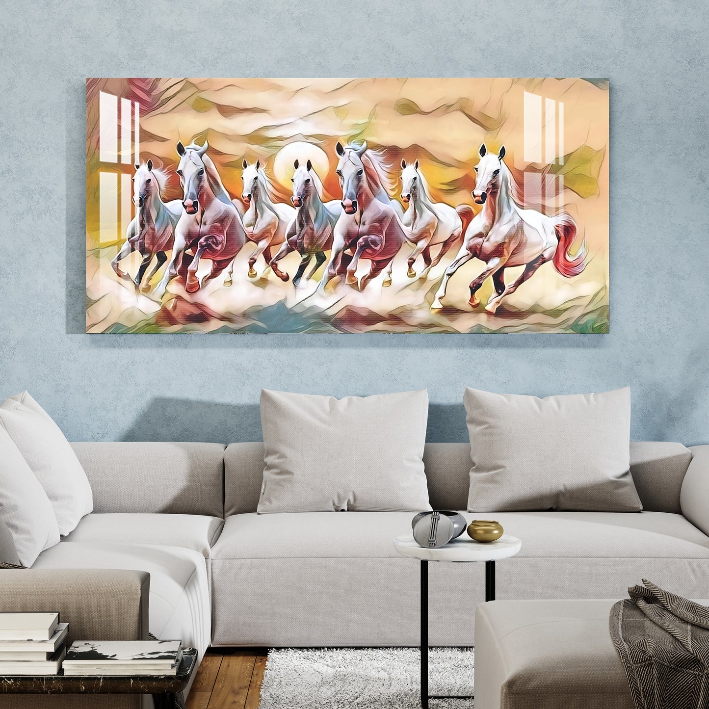 Handcrafted Horses Painting Acrylic Wall Art