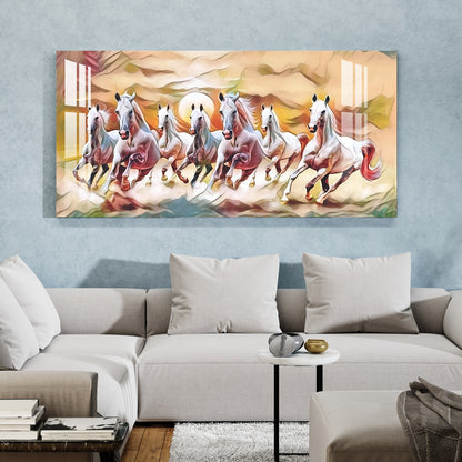 Handcrafted Horses Painting Acrylic Wall Art