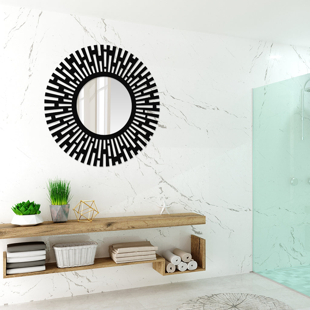 Modern Accent Metal Wall Mirror