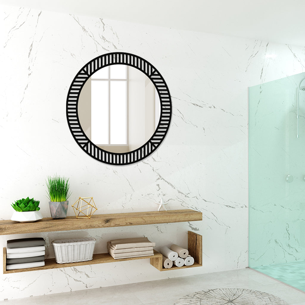 Simple Round Metal Wall Mirror