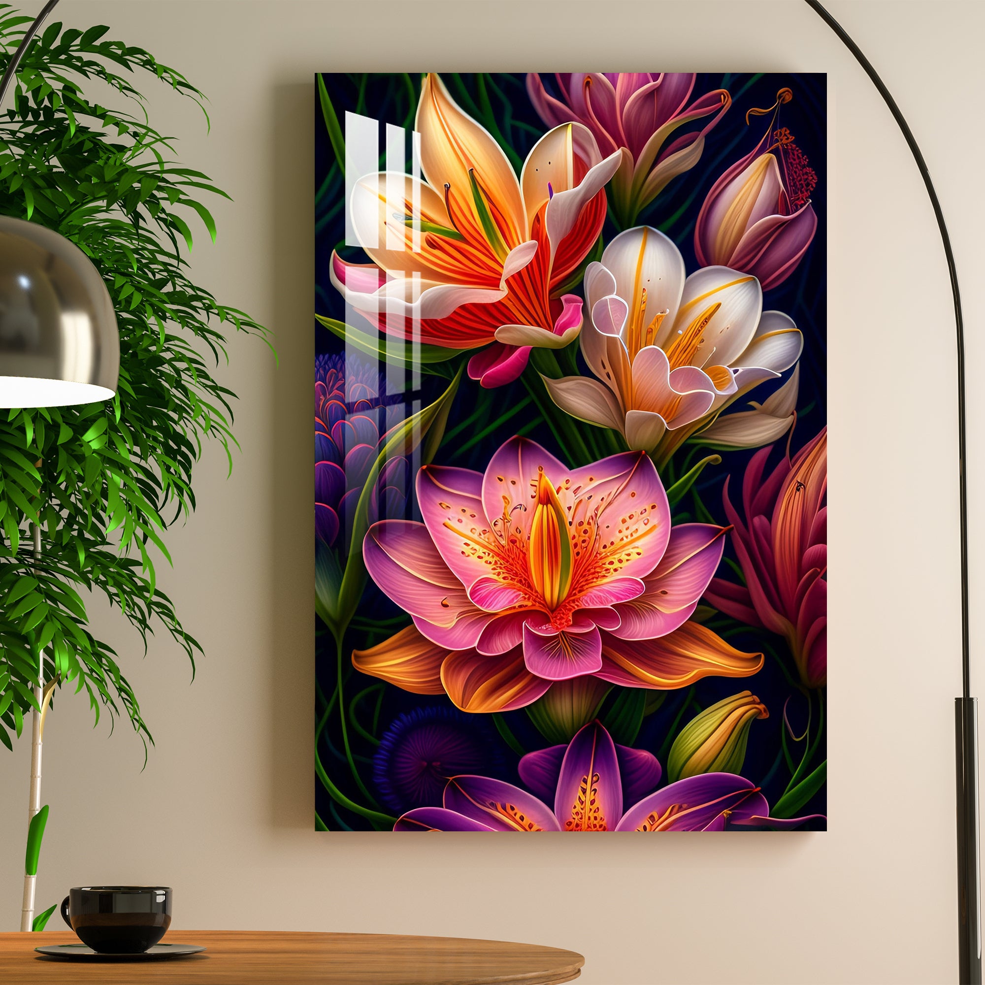 Fantasy Flowers Acrylic Wall Art