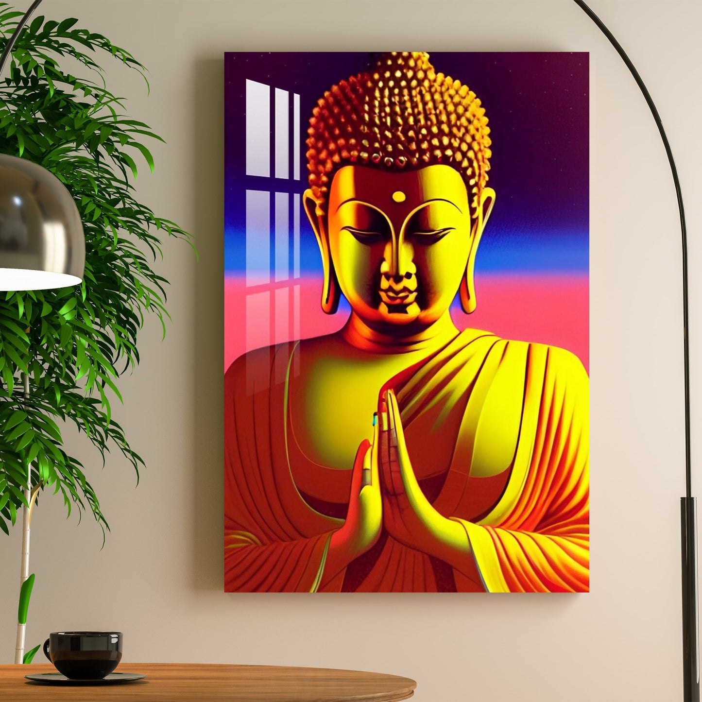 Enlightening Lord Buddha Acrylic Wall Art - 29.5X20 inches / 3MM