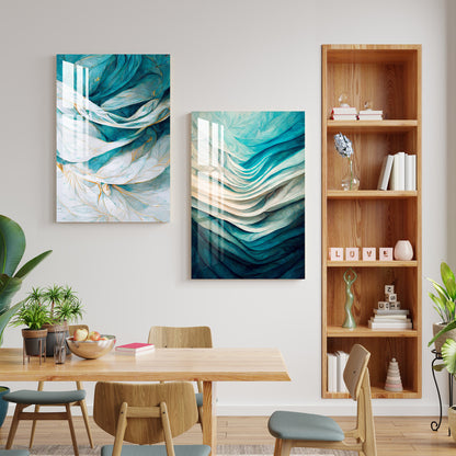 Gentle Waves Acrylic Wall Art (Set Of 2)