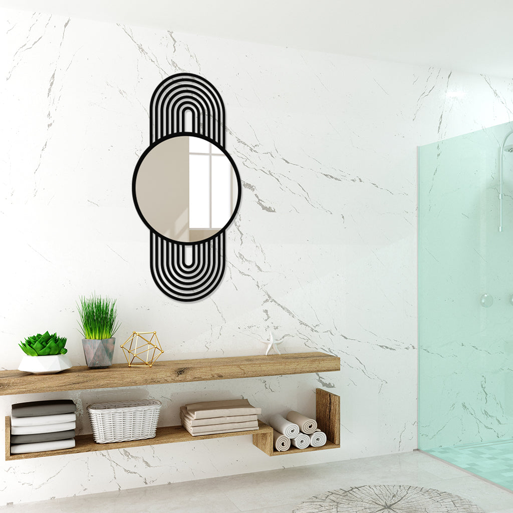 Abstract Modern Metal Wall Mirror