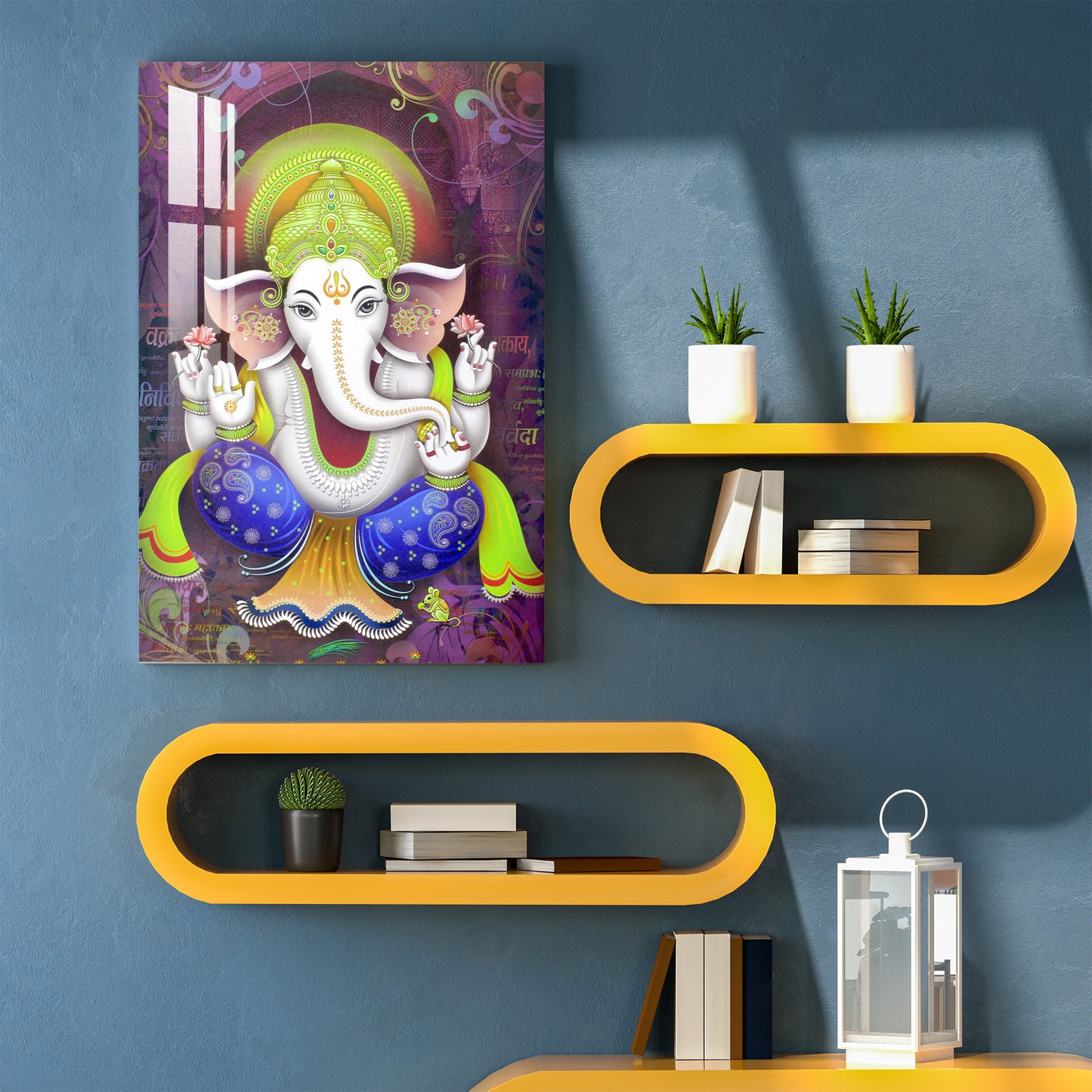 Colorful Lord Ganesh Acrylic Wall Art