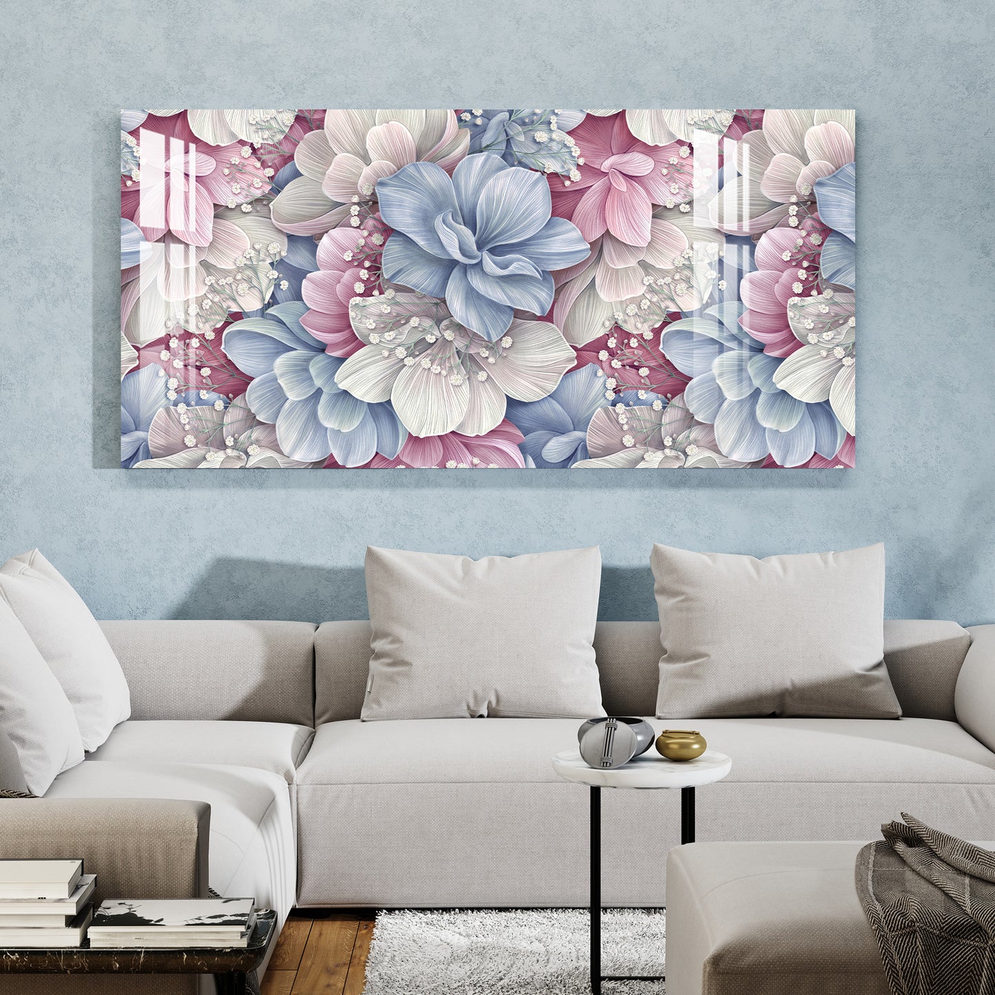 Velvet Flowers Acrylic Wall Art