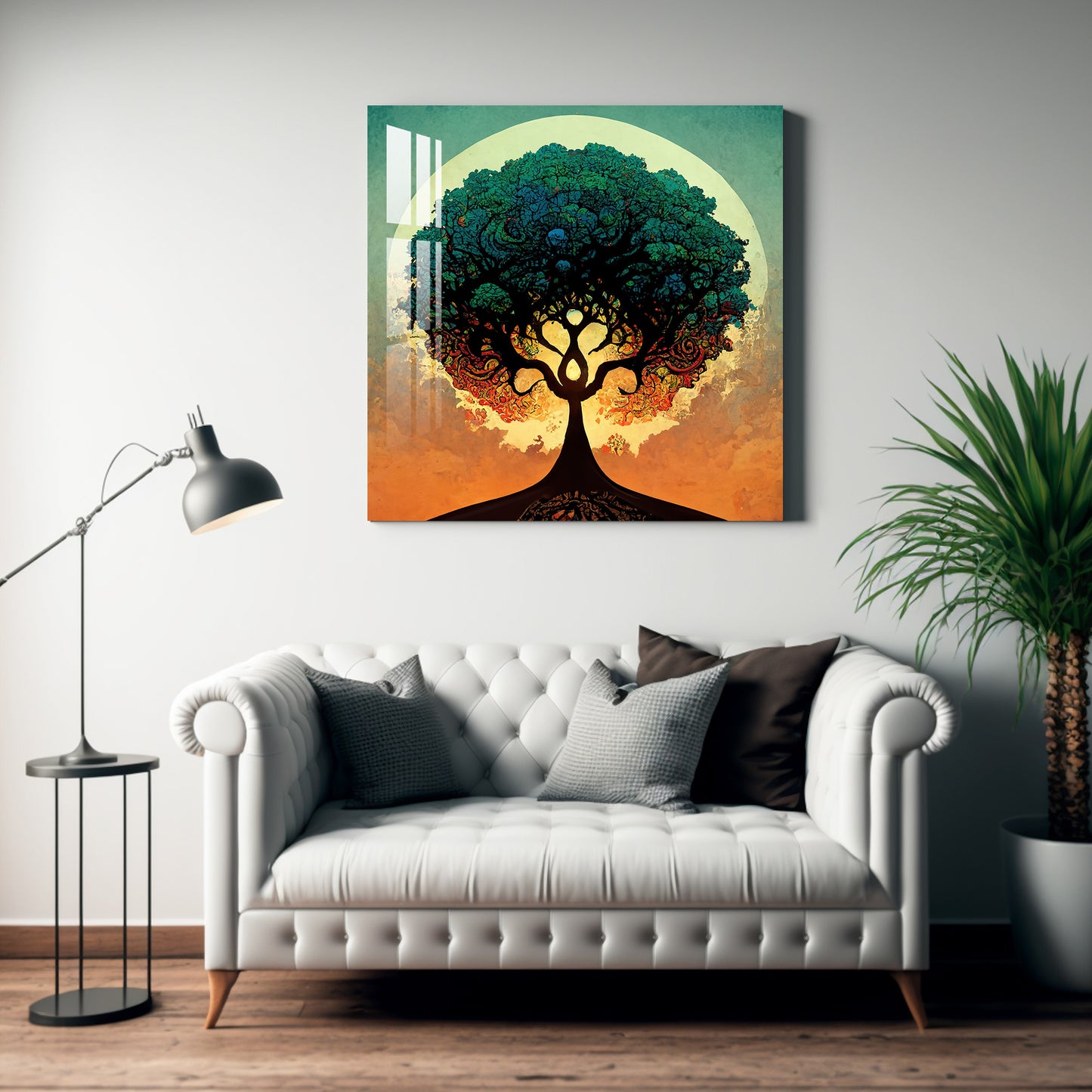 Lush Green Tree Acrylic Wall Art