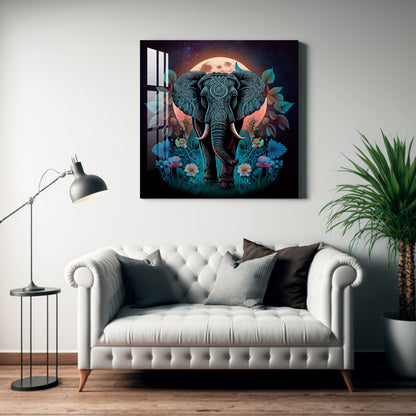 Decorated Elephant Acrylic Wall Art