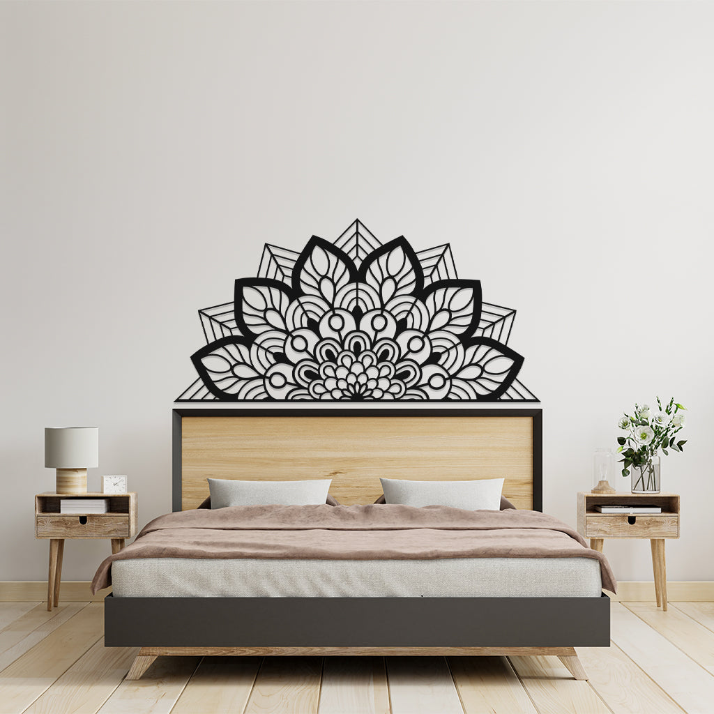 Flower with Border Metal Wall Art