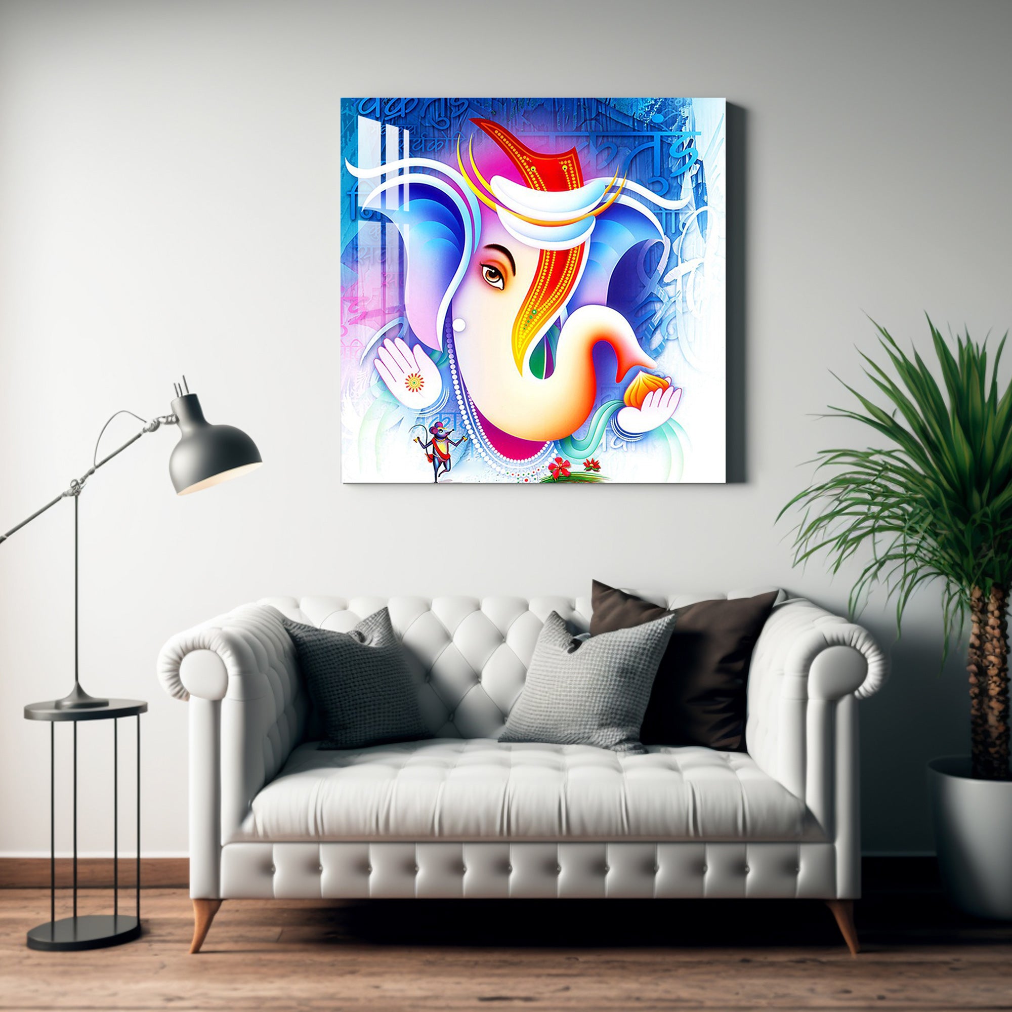 Lord Ganesh with Modak Acrylic Wall Art
