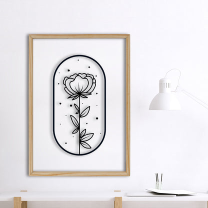 Attractive Single Flower Acrylic Frame