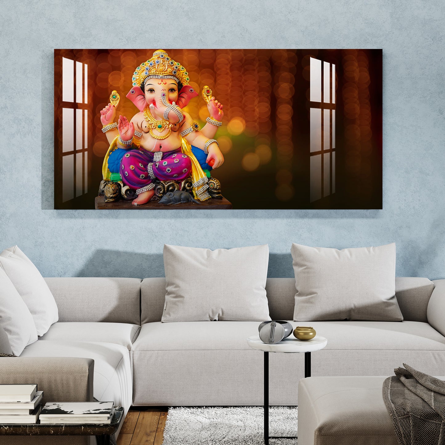 Lord Ganesh with Mushak Acrylic Wall Art