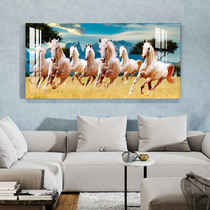 Horses in The Field Acrylic Wall Art