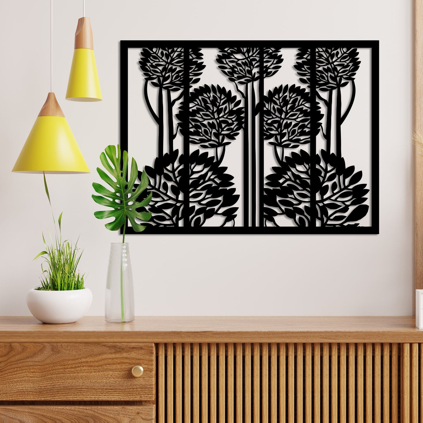 Dense Trees Metal Wall Art