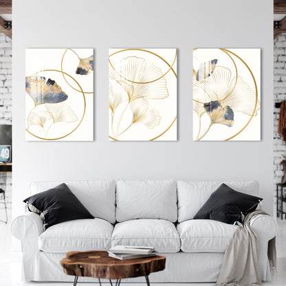 Gingko Biloba Acrylic Wall Art (Set of 3)