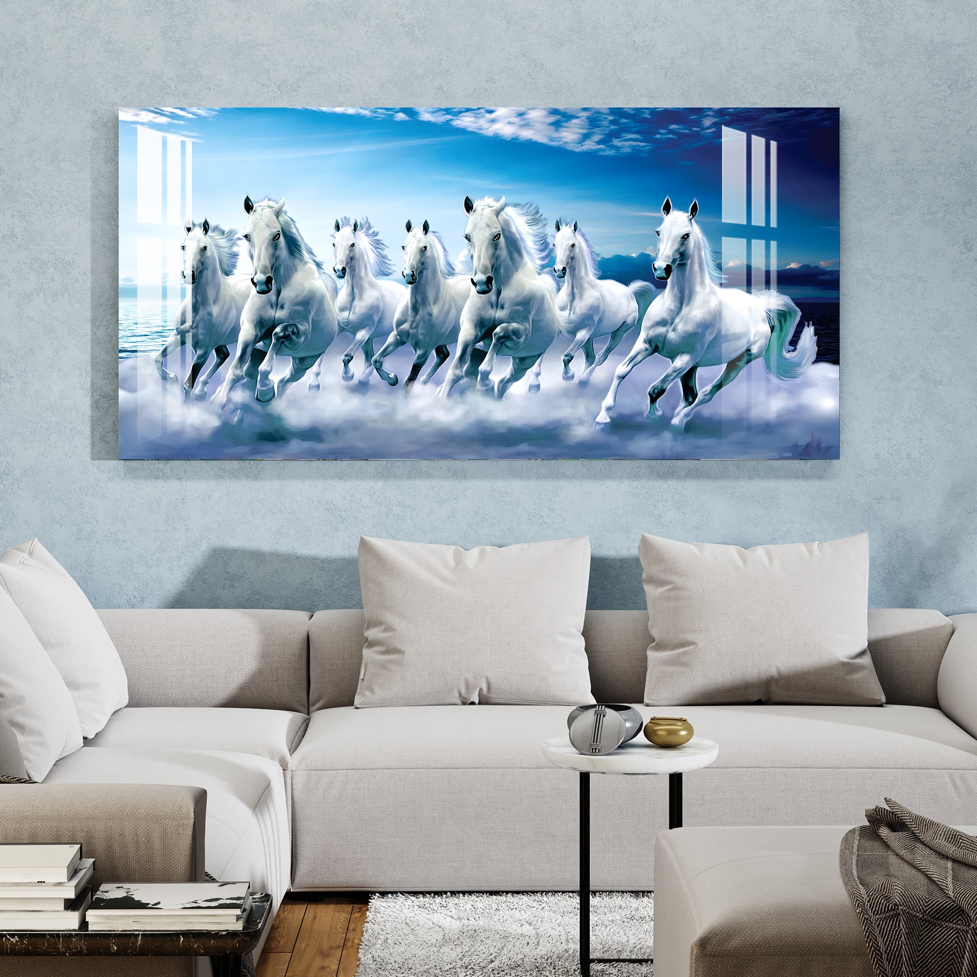 Snow Horses Acrylic Wall Art