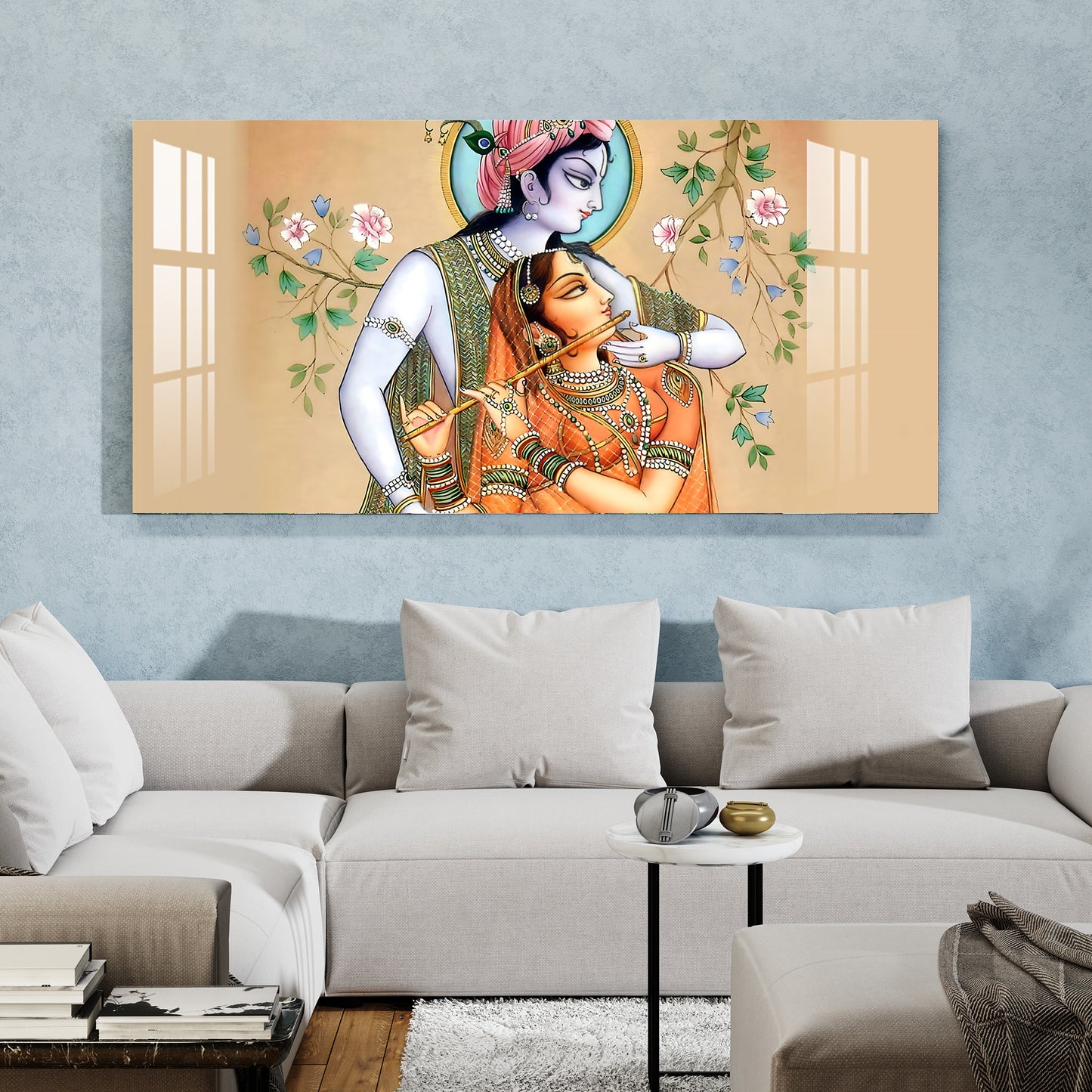 Religious Shree radha with Flute Acrylic Wall Art