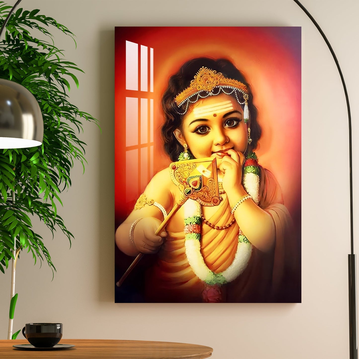 Baby Murugan Acrylic Wall Art - 23.5X16 inches / 8MM (Premium)