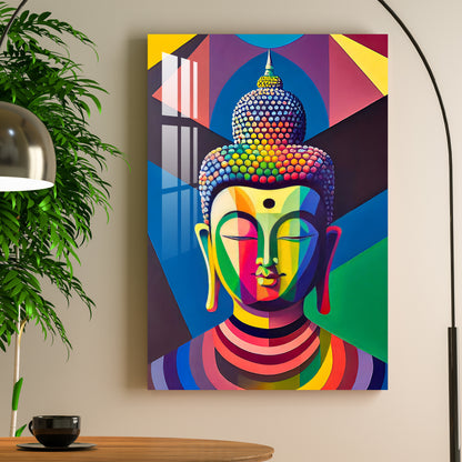 Colourful Buddha Acrylic Wall Art