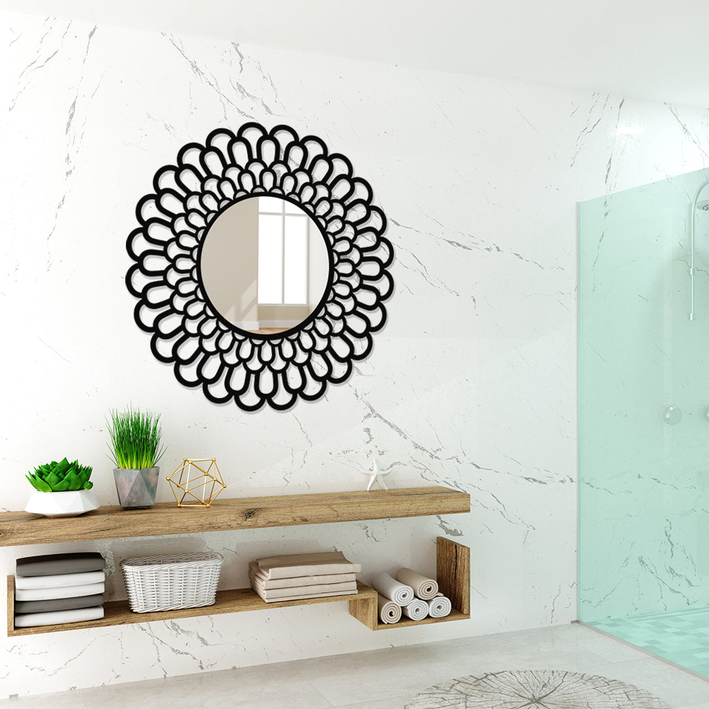 Elegant Round Metal Wall Mirror