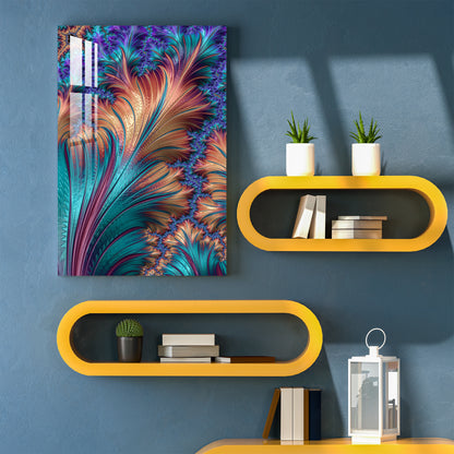 Multicolor Feather Acrylic Wall Art