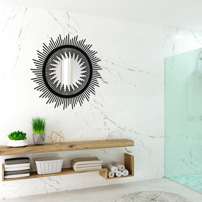 Classic Sunburst Metal Wall Mirror