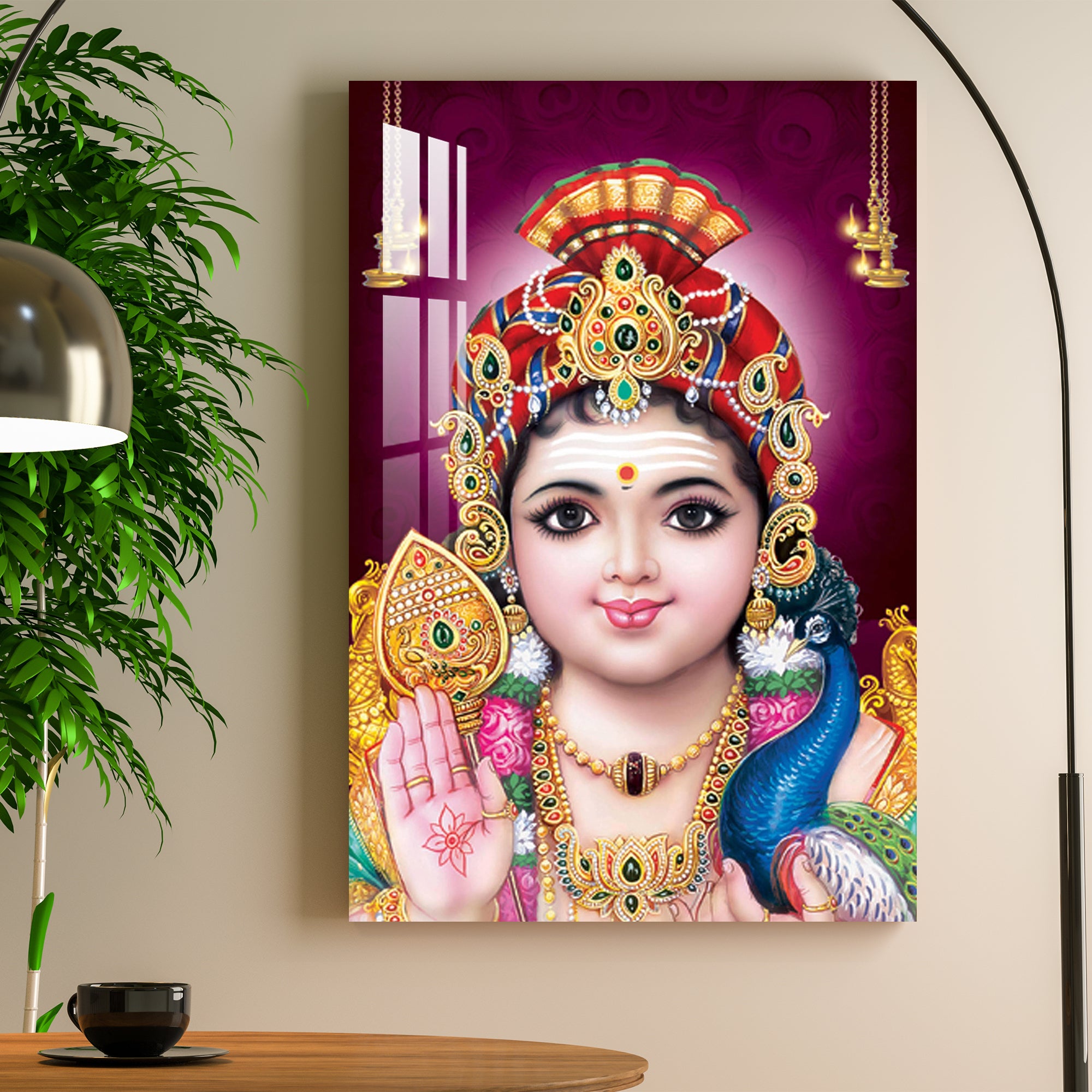 Lord Murugan Swamy Kartikey Acrylic Wall Art