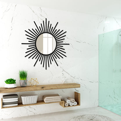 Edgy Strands Metal Wall Mirror